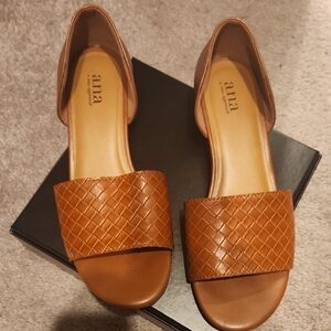 a.n.a Women's Brown Woven Loafers